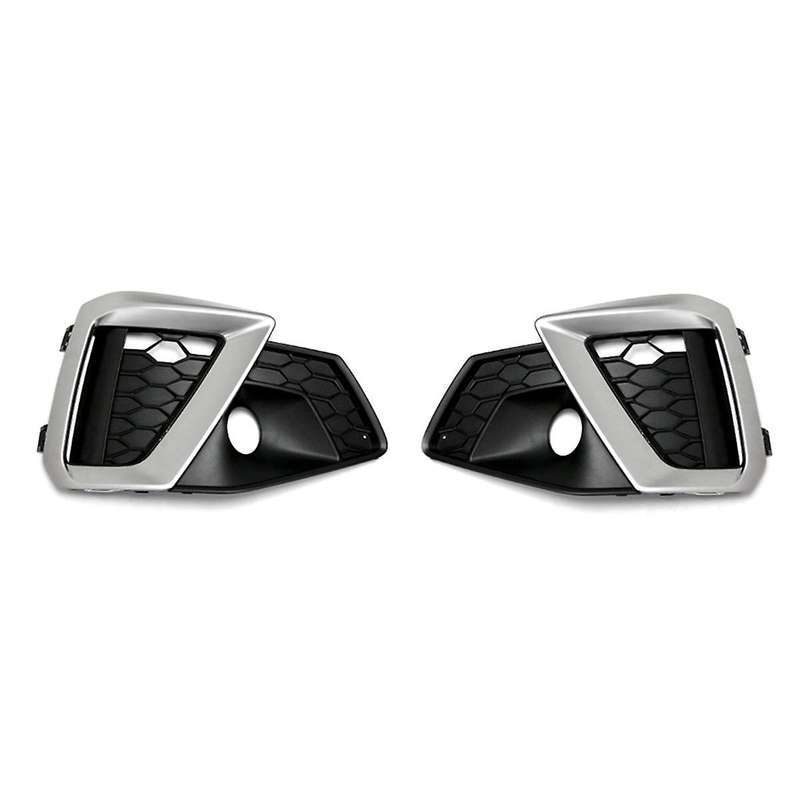 Car Front Bumper Grille Fog Lamp Light Cover Grille for A4 A4L 2020-2021 Sport