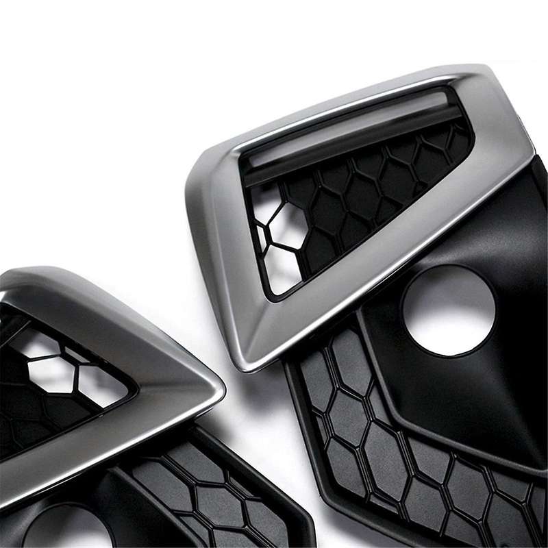 Car Front Bumper Grille Fog Lamp Light Cover Grille for A4 A4L 2020-2021 Sport