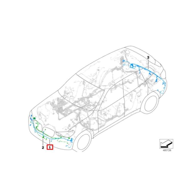 Car Front Bumper Harness Radar Wire Set 61126991959 for X3 G01 G08 X4 G02 2017-2021 Parking Aid Wir