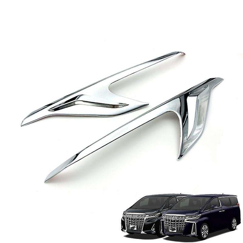 Car Front Bumper Headlight Eyebrow Fog Light Eyebrow Decoration Strip for Alphard 2016-2020