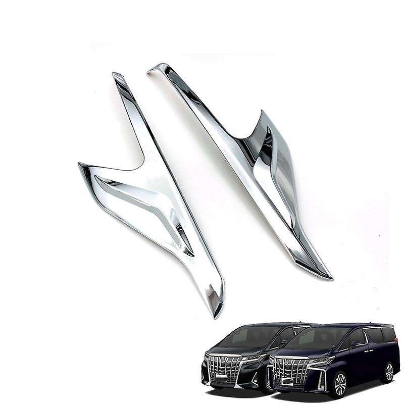 Car Front Bumper Headlight Eyebrow Fog Light Eyebrow Decoration Strip for Alphard 2016-2020