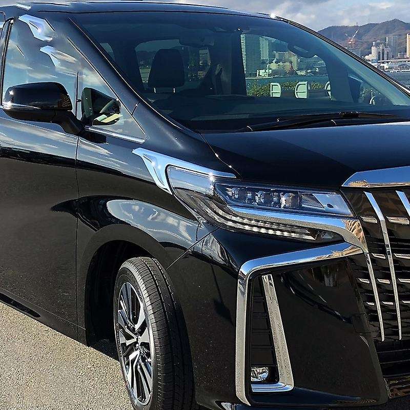 Car Front Bumper Headlight Eyebrow Fog Light Eyebrow Decoration Strip for Alphard 2016-2020