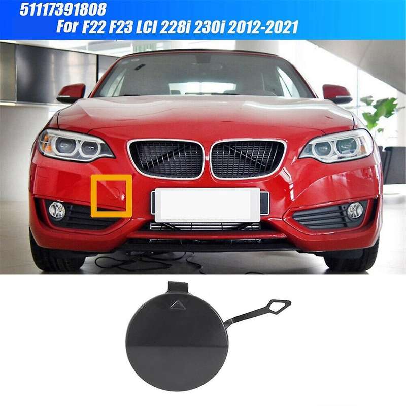 Car Front Bumper Hook Tow Eye Cover 51117391808 for F22 F23 228i 230i 2012-2021 Towing Hook Caps