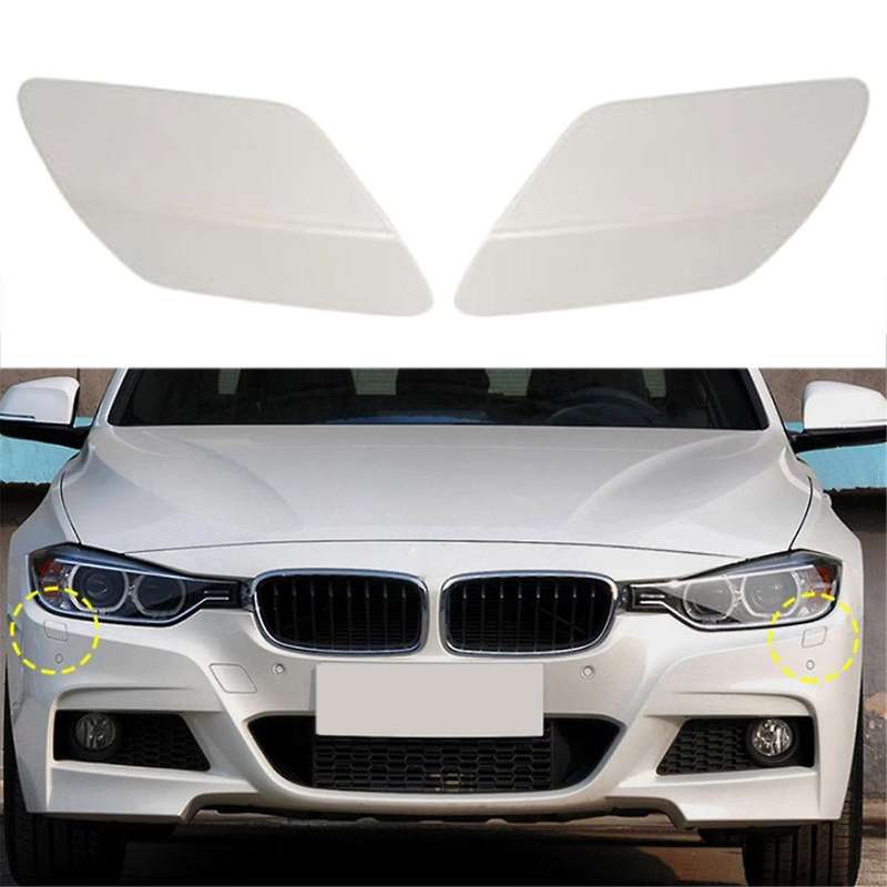 Car Front Bumper Headlight Washer Nozzle Cover 51118067969 for 3 Series F30 F31 2012-2019 White