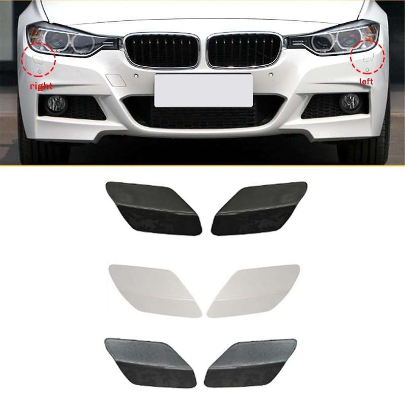 Car Front Bumper Headlight Washer Nozzle Cover 51118067969 for 3 Series F30 F31 2012-2019 White