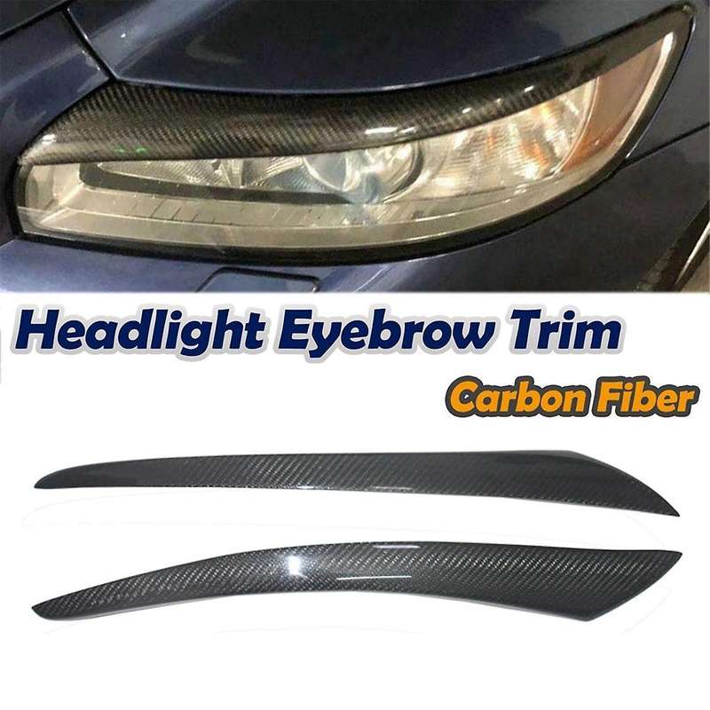 Car Front Bumper Headlight Eyelid Eyebrow Lamp Trim for S40 V50 2004-2012