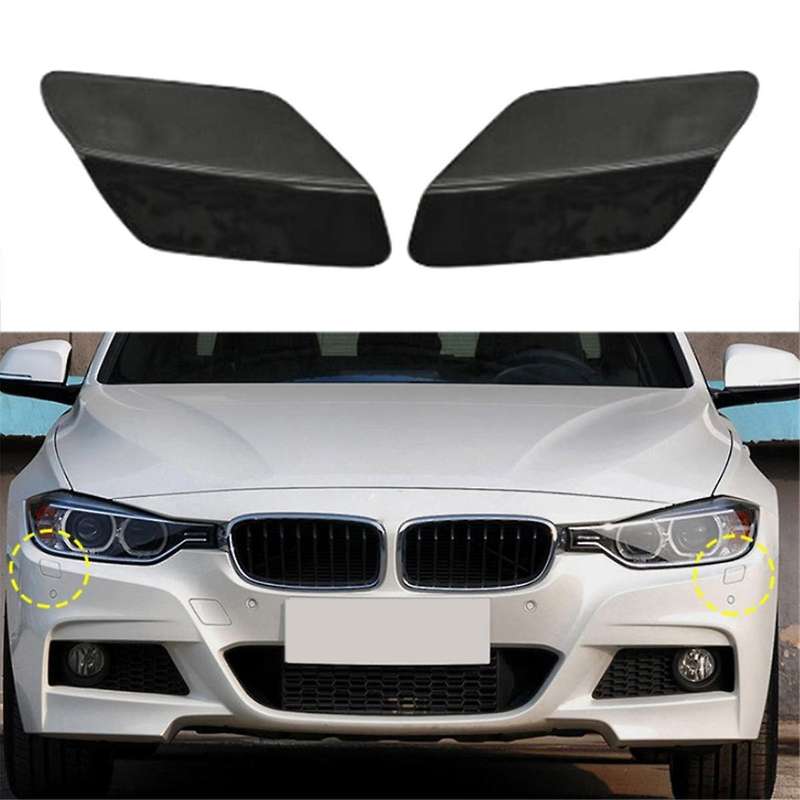 Car Front Bumper Headlight Washer Nozzle Cover 51118067969 for 3 Series F30 F31 2012-2019 Black