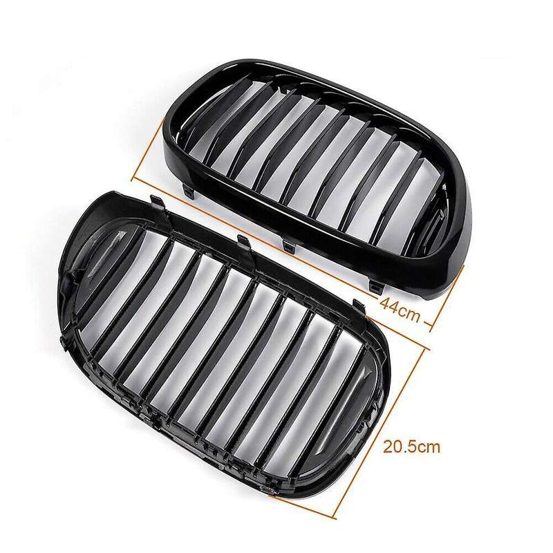 Car Front Bumper Kidney Grille Glossy Black for 7 Series G11 G12 2017-