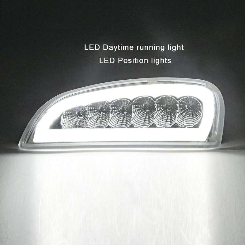 Car Front Bumper LED DRL Daytime Running Light Fog Light with Turn Signal Lamp for  957 2007-2010