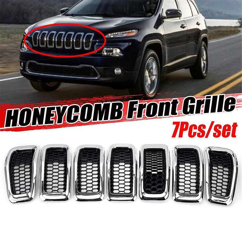 Car Front Bumper Insert Mesh Grille Decoration Cover Front Radiator Inlet Grill Trim Cover for 2014-