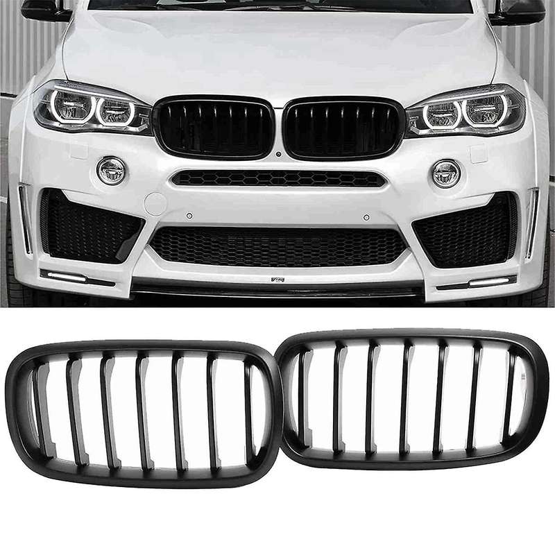 Car Front Bumper Kidney Grill Grilles 51712334708 51712334710 for X5 X6 F15 F16 2014-2018 Middle Gri