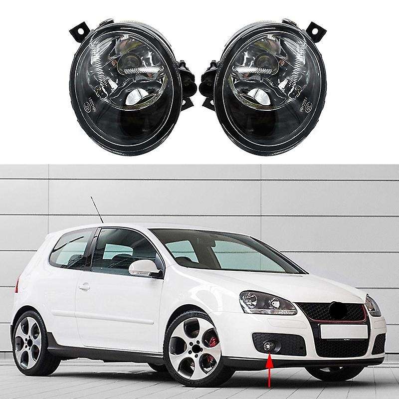 Car Front Bumper Left Right Fog Lights Lamp Foglight with Bulb for Golf 5 MK5 2003-2008