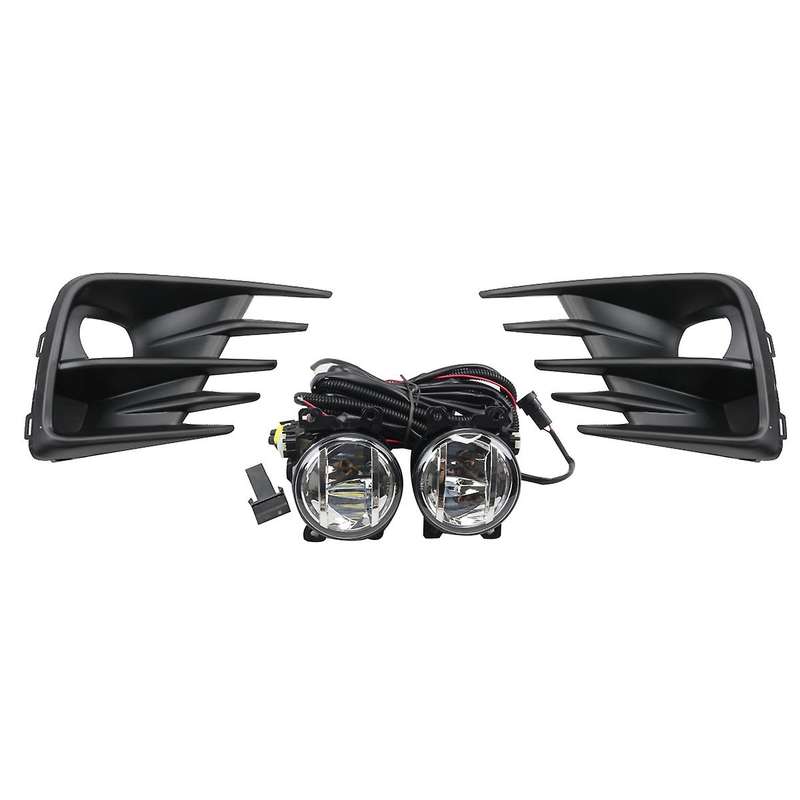 Car Front Bumper LED Fog Light Lamp Cover Assembly with Bulb Switch Wiring Kit for City 2019 2020