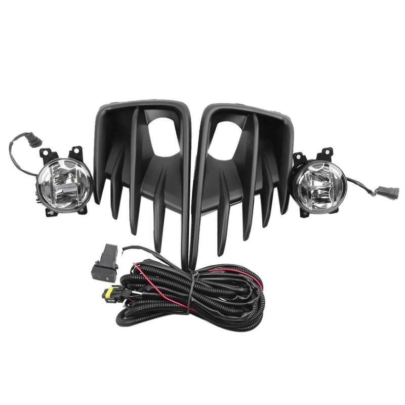 Car Front Bumper LED Fog Light Lamp Cover Assembly with Bulb Switch Wiring Kit for City 2019 2020