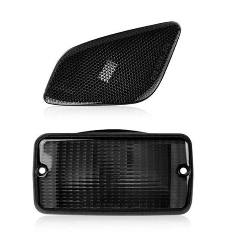 Car Front Bumper Light Cover 55157033AA for Wrangler TJ 1997-2006 Turn Signal Light Cover Black