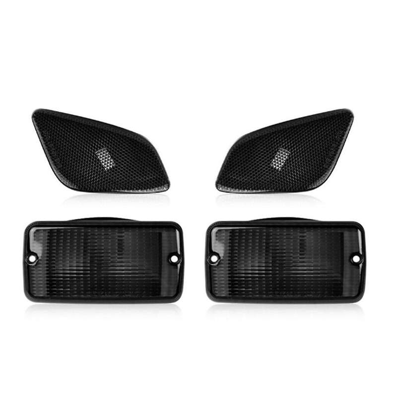 Car Front Bumper Light Cover 55157033AA for Wrangler TJ 1997-2006 Turn Signal Light Cover Black