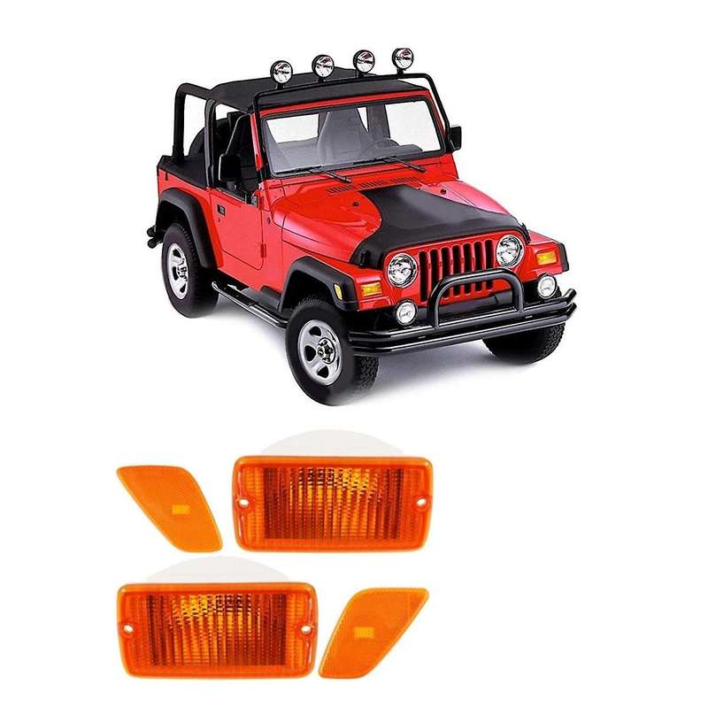 Car Front Bumper Light Cover 55157033AA for TJ 1997-2006 Turn Signal Light Cover Yellow