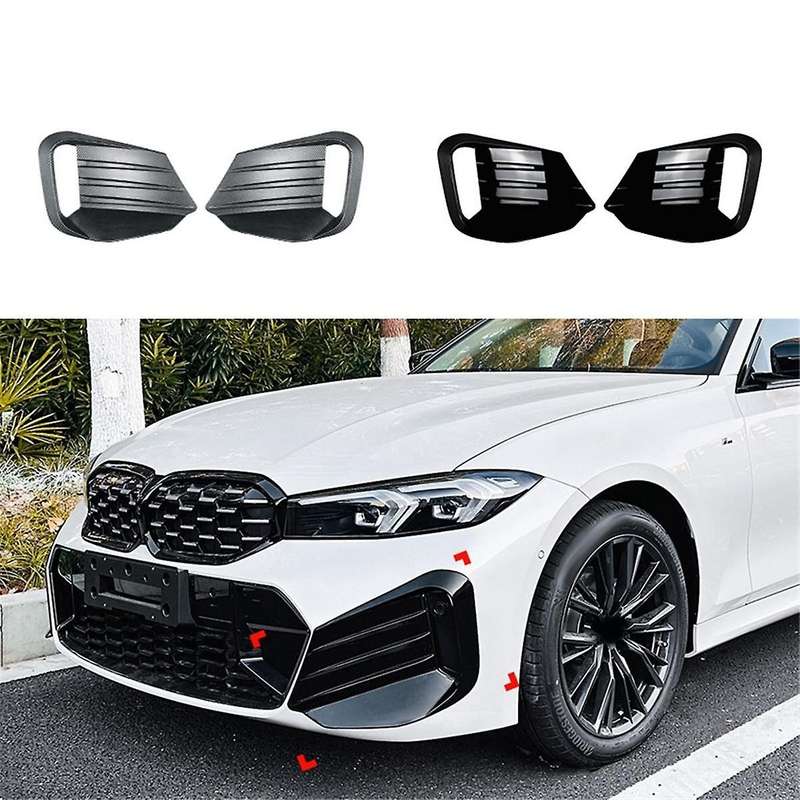 Car Front Bumper Light Frames Spoiler Racing Grille Cover for 3 G20 G21 2023+ Abs,a