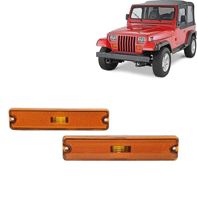 Car Front Bumper Light Cover 56001424 for Wrangler YJ 1987-1995 Turn Signal Light Cover Yellow