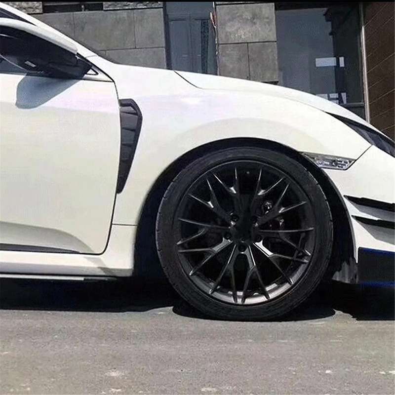 Car Front Bumper Lip Fin Splitter Spoiler Canard Sticker for 10TH Type-R 2019-2021