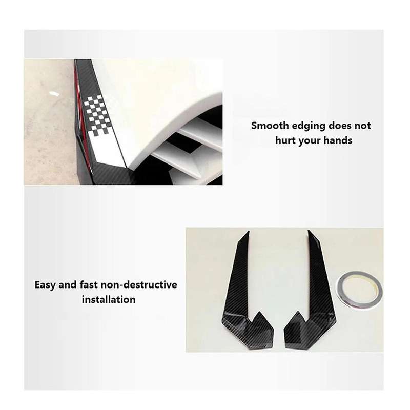 Car Front Bumper Lip Fin Splitter Spoiler Canard Sticker for 10TH Type-R 2019-2021
