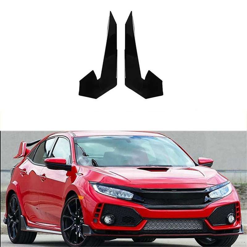 Car Front Bumper Lip Fin Splitter Spoiler Canard Sticker for 10TH Type-R 2019-2021