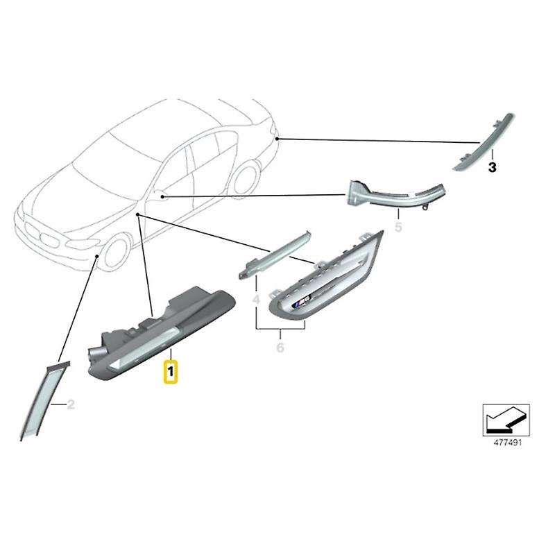 Car Front Bumper Lights Suitable for - 5 Series F10 F11 F18 2011 2012 2013 63137154167 63137154169
