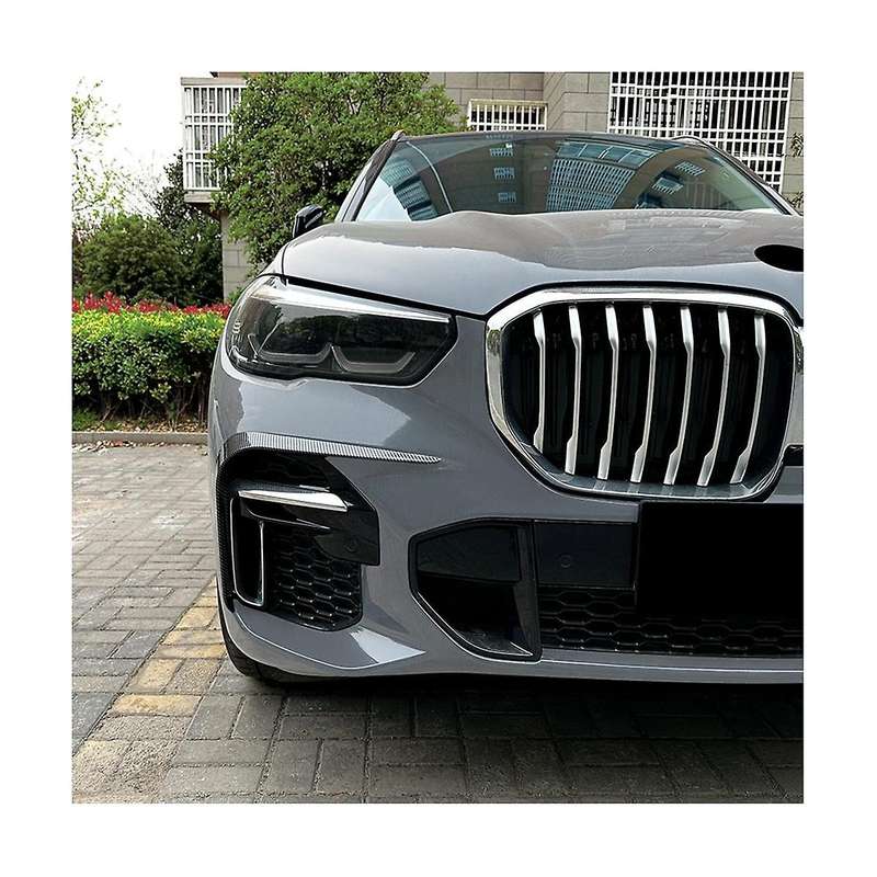 Car Front Bumper Lip Side Spoiler Fog Lamp Frames Cover for X5 G05 2019-2022 Body Kits Splitter(bla