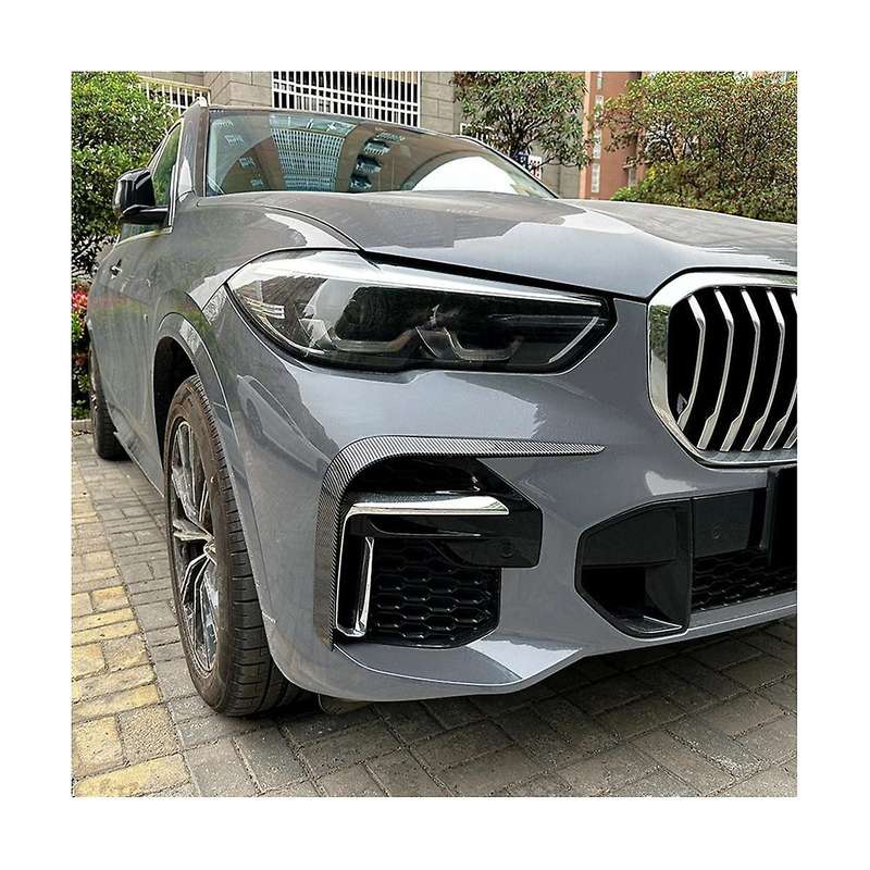 Car Front Bumper Lip Side Spoiler Fog Lamp Frames Cover for X5 G05 2019-2022 Body Kits Splitter(bla