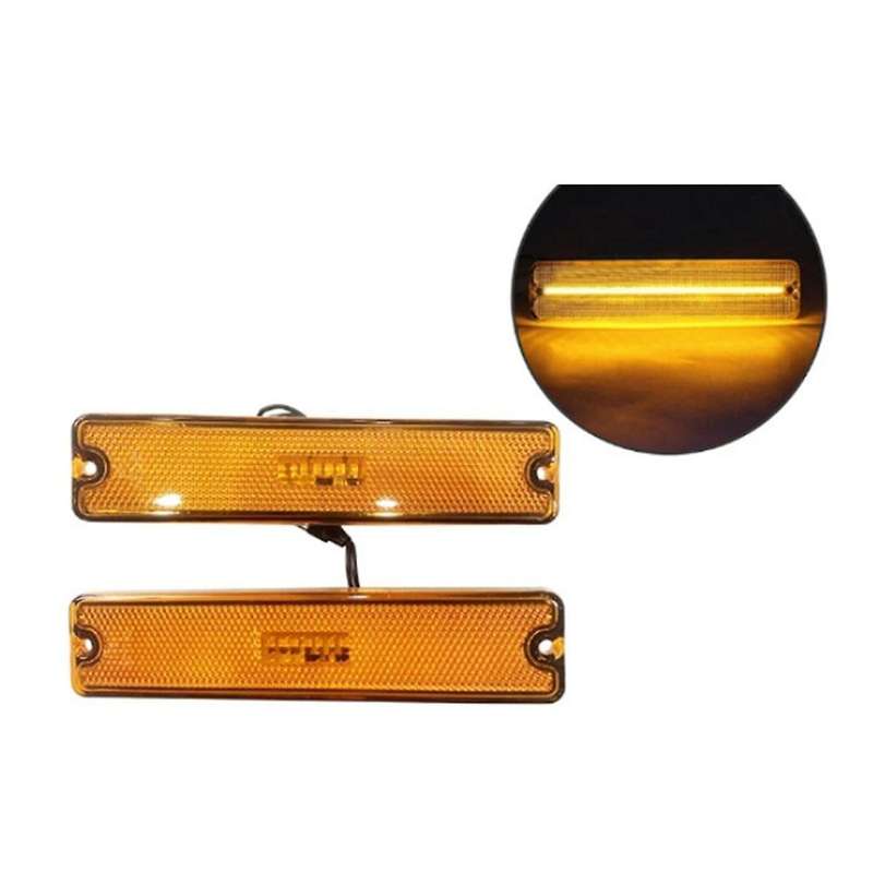 Car Front Bumper Light LED Marker Lights 56001424 for Wrangler YJ 1987-1995 Turn Signal Light Yellow