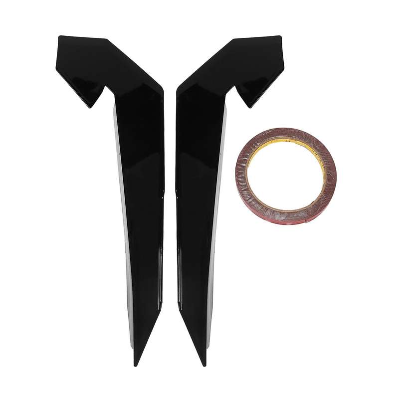 Car Front Bumper Lip Splitter Fin Air Knife Auto Kit Car Spoiler for 10TH Type-R 2019-2021 Bright Bl