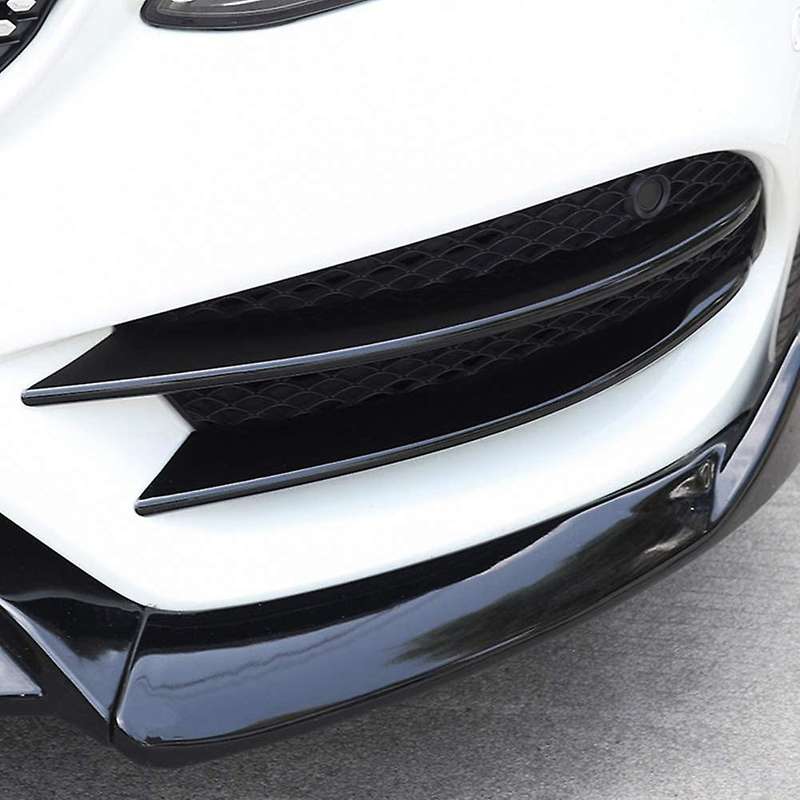 Car Front Bumper Lip Splitter Spoiler Fog Lights Trim Sticker for 2015-2018 C Class W205 C200L C180L