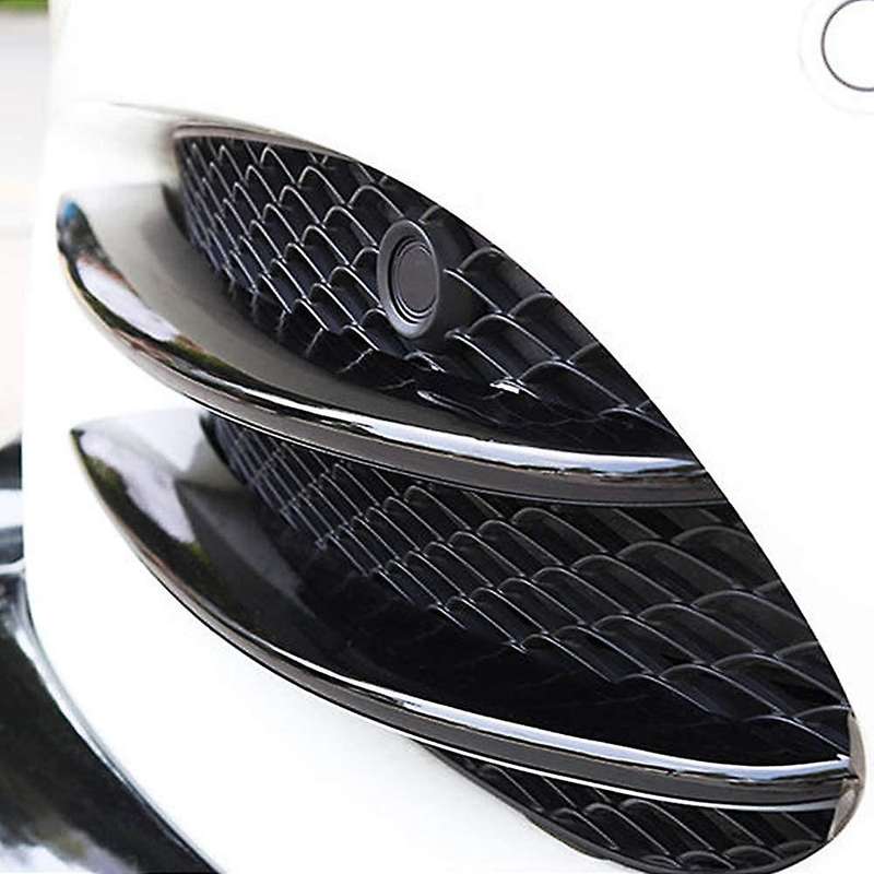 Car Front Bumper Lip Splitter Spoiler Fog Lights Trim Sticker for 2015-2018 C Class W205 C200L C180L