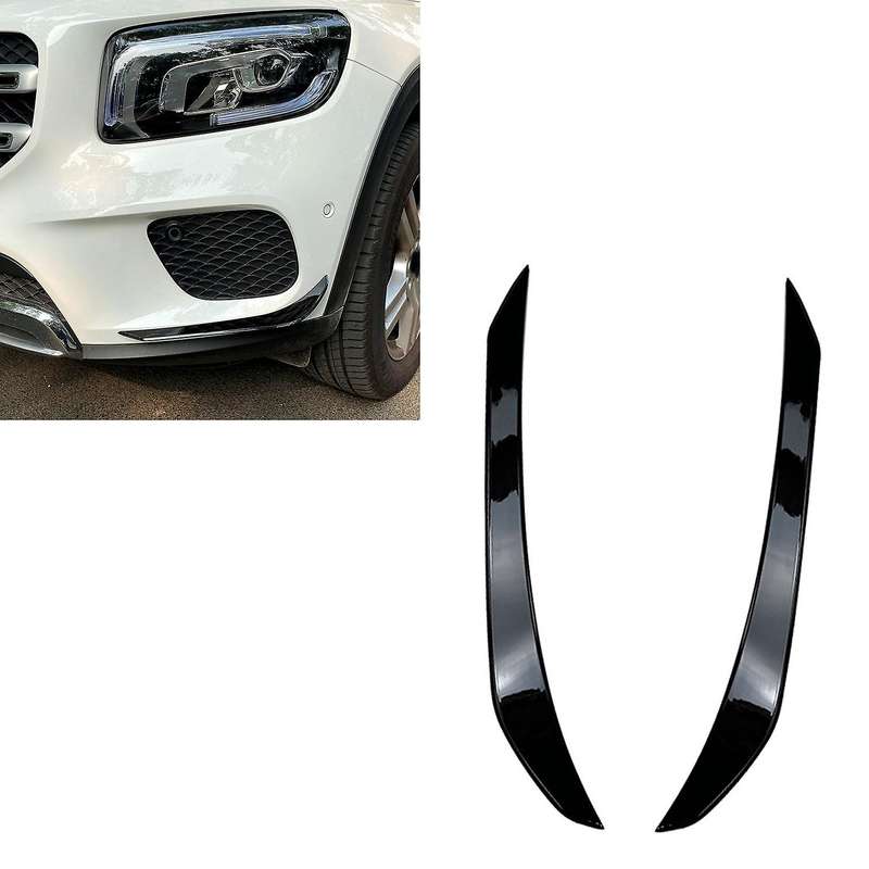 Car Front Bumper Lip Splitter Spoiler Side Decorative Covers Trim for X247 GLB180 GLB200 Black