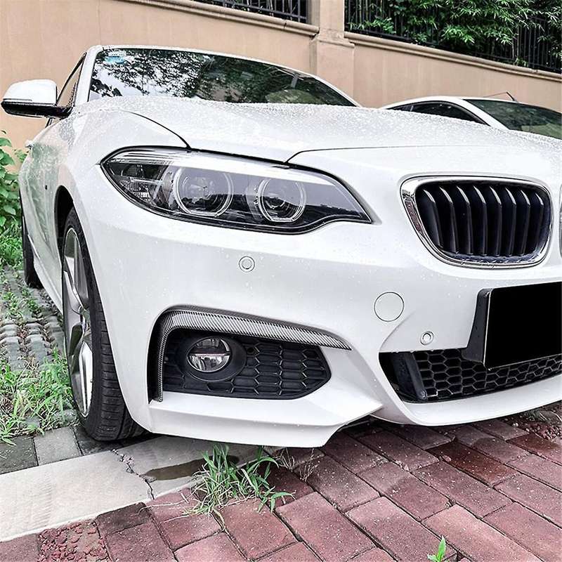 Car Front Bumper Lip Splitter Spoiler Strips for 2 Series F22 F23 2015-2019 Air Knife Trims Carbon F