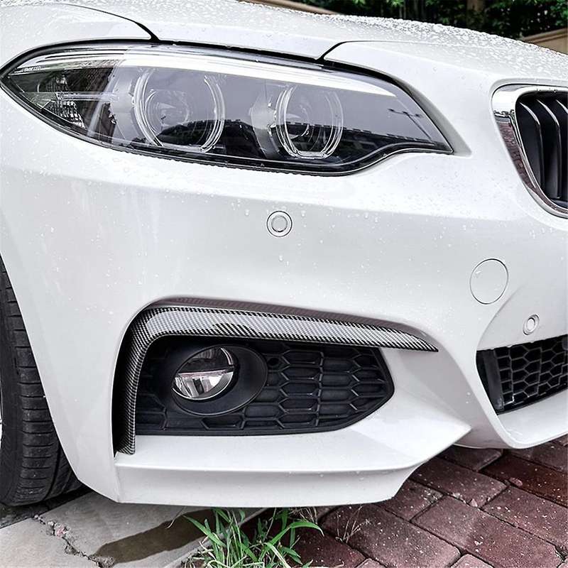 Car Front Bumper Lip Splitter Spoiler Strips for 2 Series F22 F23 2015-2019 Air Knife Trims Carbon F