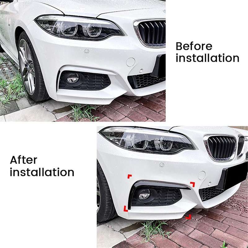 Car Front Bumper Lip Splitter Spoiler Strips for 2 Series F22 F23 2015-2019 Air Knife Trims Carbon F