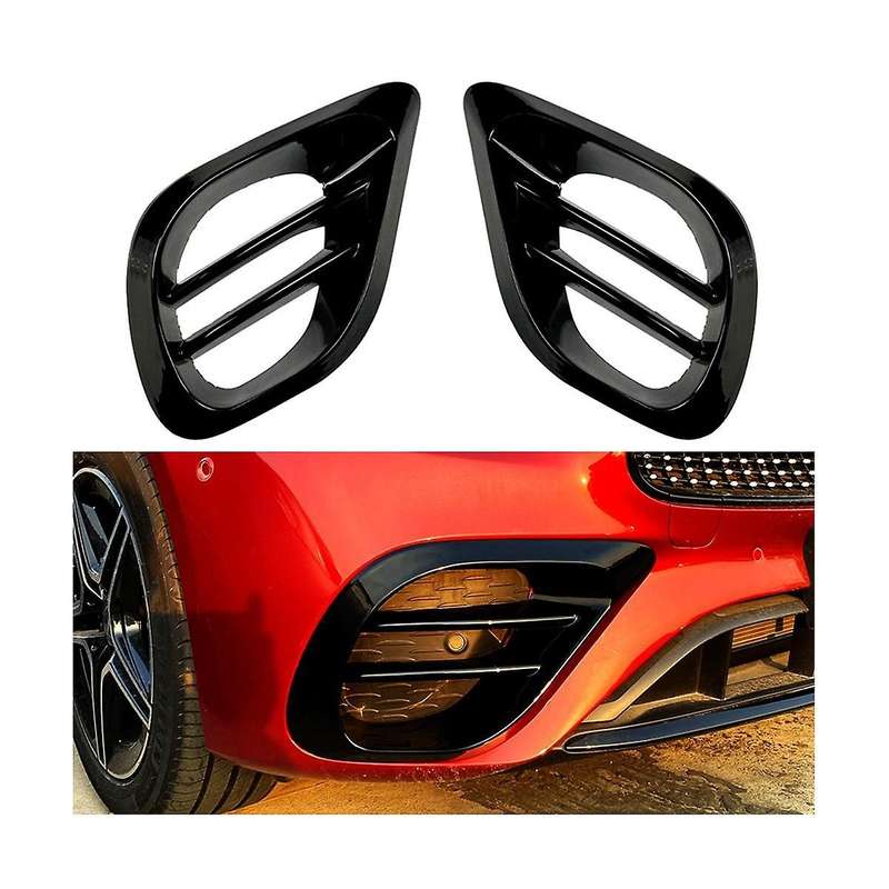 Car Front Bumper Lip Spoiler Grille Cover Trim for - E Class W213 E200 E260 E300 2021 Exterior Part