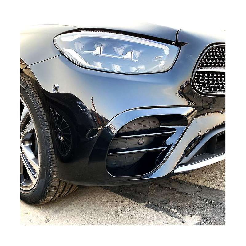 Car Front Bumper Lip Spoiler Grille Cover Trim for - E Class W213 E200 E260 E300 2021 Exterior Part