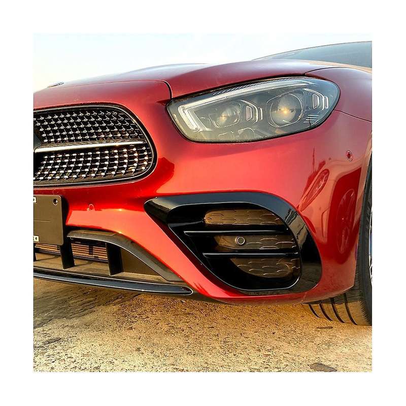 Car Front Bumper Lip Spoiler Grille Cover Trim for - E Class W213 E200 E260 E300 2021 Exterior Part