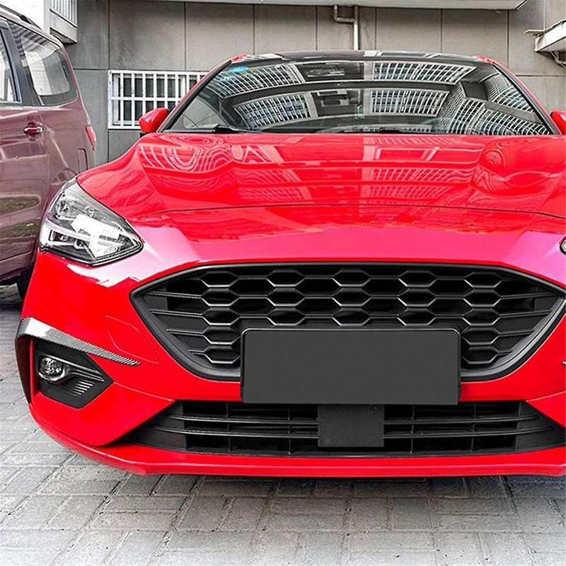 Car Front Bumper Lip Splitter Spoiler Strips for Focus St Line 2019-2022 Front Air Knife Trims Carbo