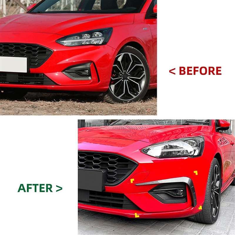 Car Front Bumper Lip Splitter Spoiler Strips for Focus St Line 2019-2022 Front Air Knife Trims Glos