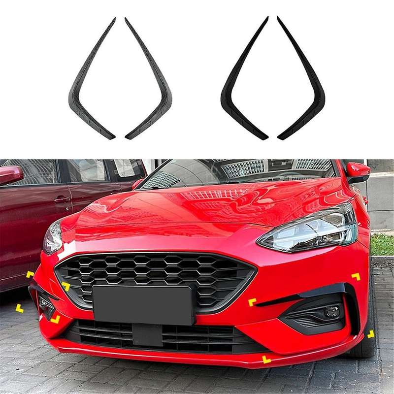 Car Front Bumper Lip Splitter Spoiler Strips for Focus St Line 2019-2022 Front Air Knife Trims Glos