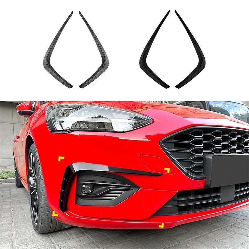 Car Front Bumper Lip Splitter Spoiler Strips for Focus St Line 2019-2022 Front Air Knife Trims Glos