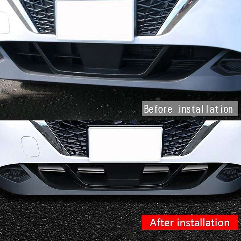 Car Front Bumper Lower Grille Trim Cover Middle Mesh Trim Cover Grille Bright Strip for NOTE E13 202