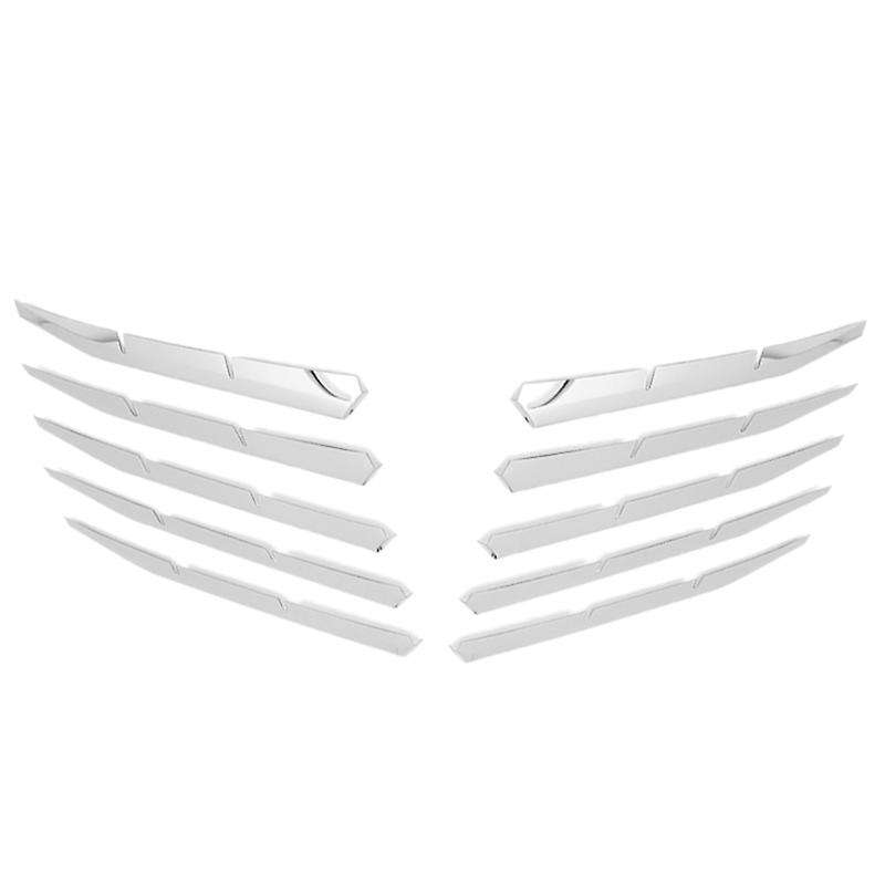 Car Front Bumper Lower Grille Grill Strips Trim for 3008 GT 2016-2020 5008 GT 2017-2020 Stainless St