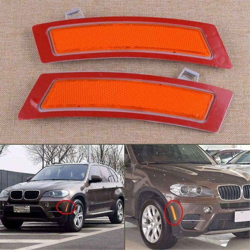 Car Front Bumper Marker Cover Reflector Strip Right Side Reflector for X5 E70 35Ix 35Dx 50Ix 2011-20