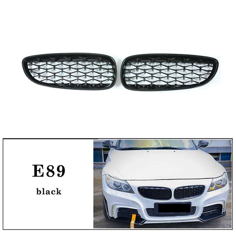 Car Front Bumper Racing Grills Kidney Grille Diamond Grille for  Z4 E89 2009-2016 Black