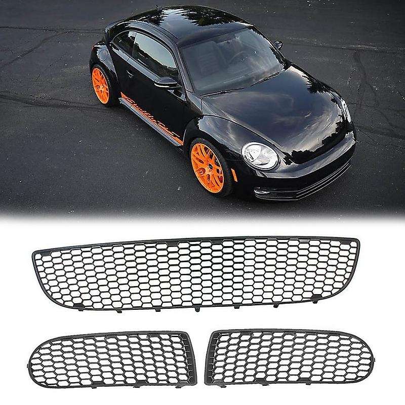 Car Front Bumper Radiator Grille Air Intake Mesh Grill Set for 06-10 1C0807681H 1C0807684A 1C0807683