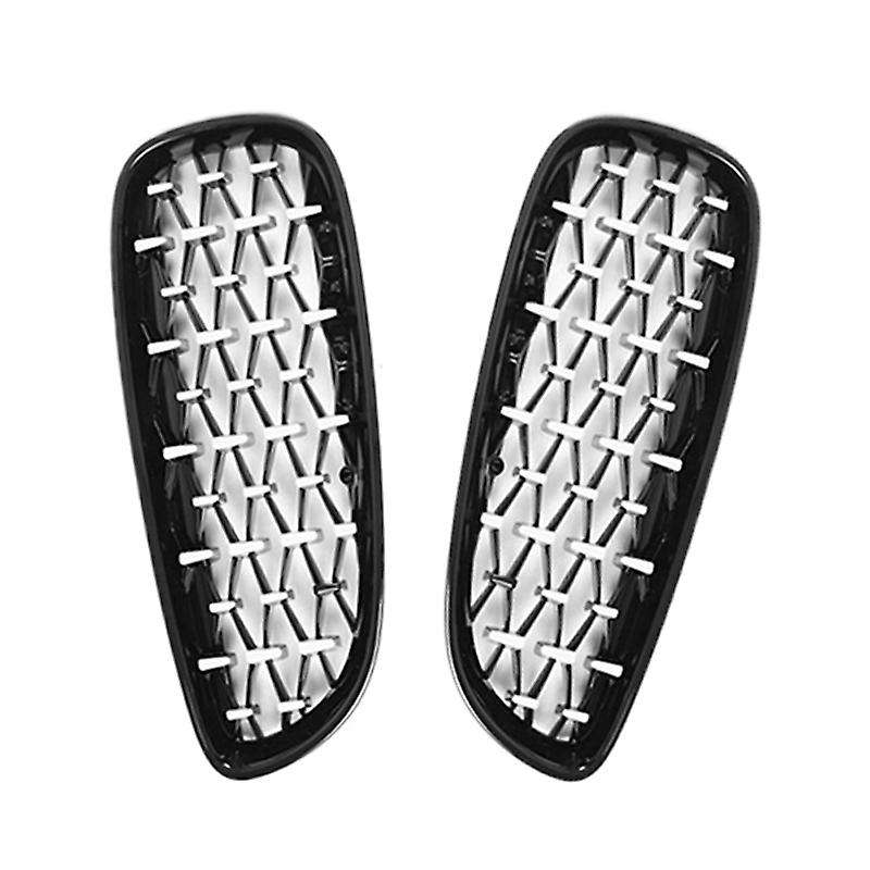 Car Front Bumper Racing Grills Kidney Grille Diamond Grille for  Z4 E89 2009-2016 Black + Silver